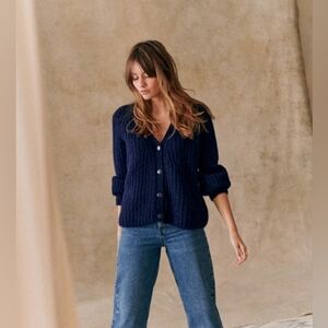 Sezane Gilet Basile Wool Cardigan